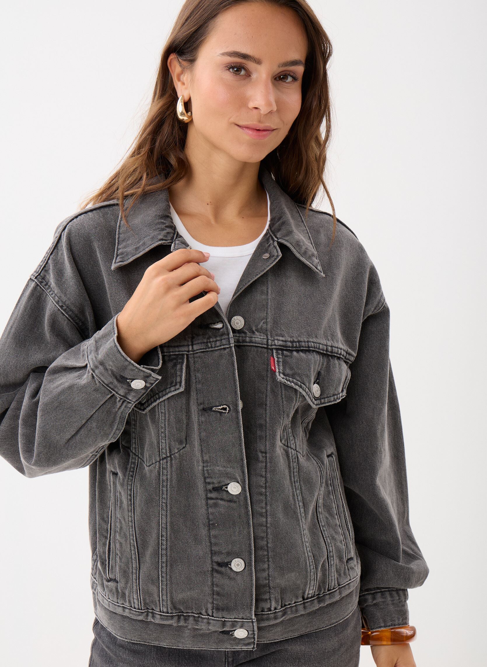 Vêtements Levi' TRUCKER MED WORN IN pour Accessoires