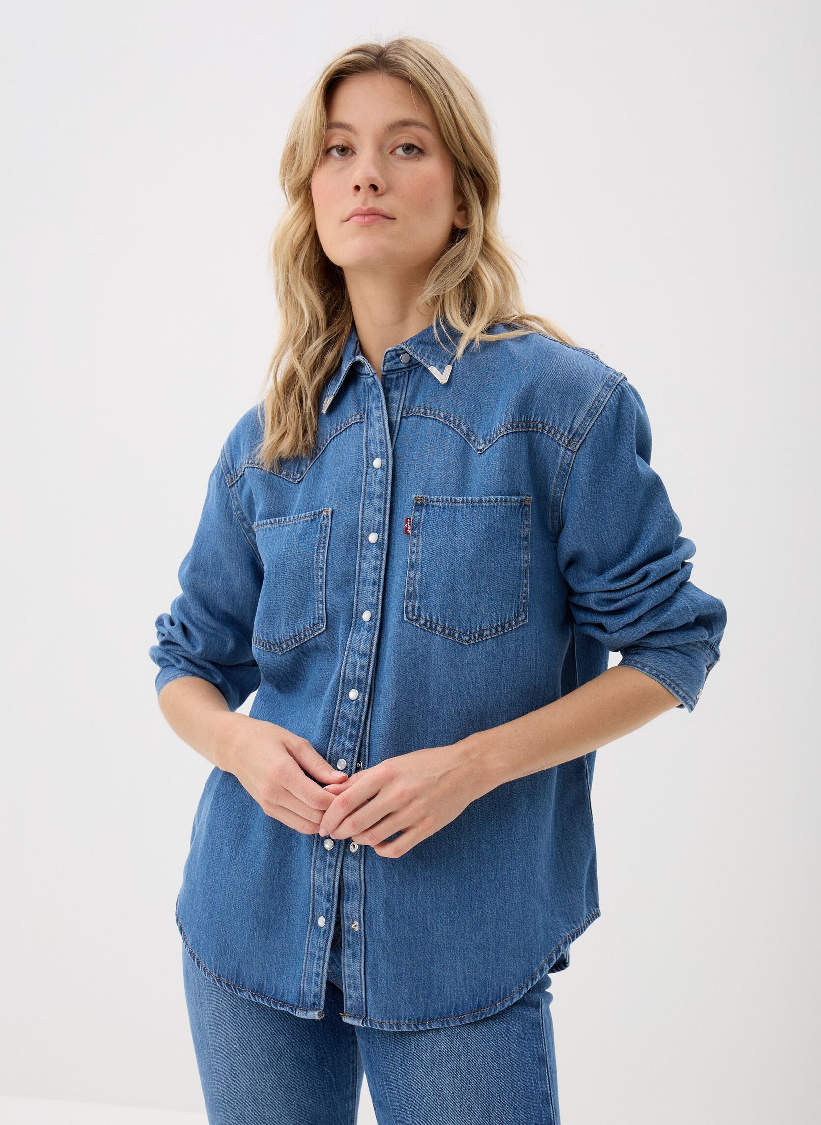 Vêtements Levi' TEODORA WESTERN SHIRT MED WORN IN pour Accessoires