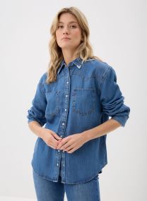 Langarm-Hemden TEODORA WESTERN SHIRT MED INDIGO - WORN damen blau