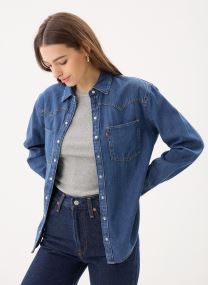 Langarm-Hemden TEODORA WESTERN SHIRT MED INDIGO - WORN damen blau