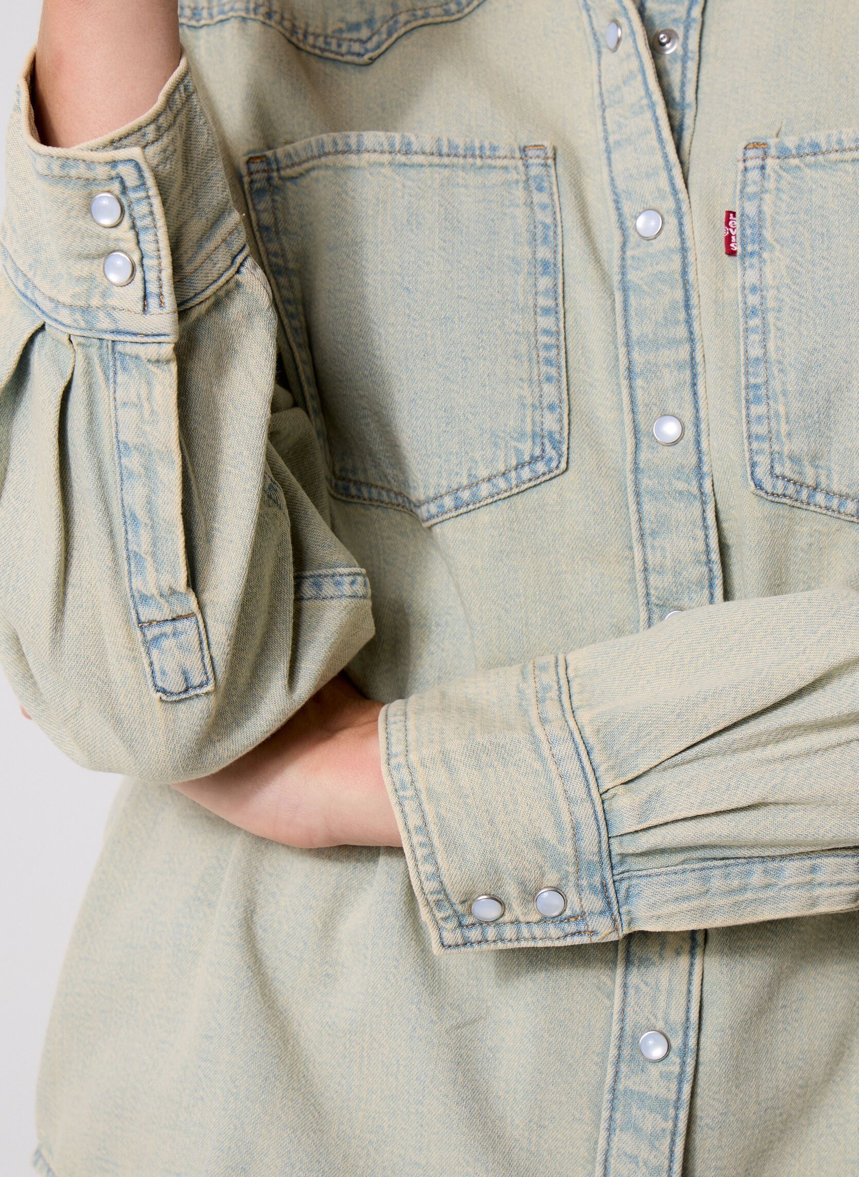 Langarm-Hemden TEODORA WESTERN SHIRT MED INDIGO - WORN damen blau Levi's Langarm-Hemden TEODORA WESTERN SHIRT MED INDIGO - WORN damen blau DE ORO WESTERN