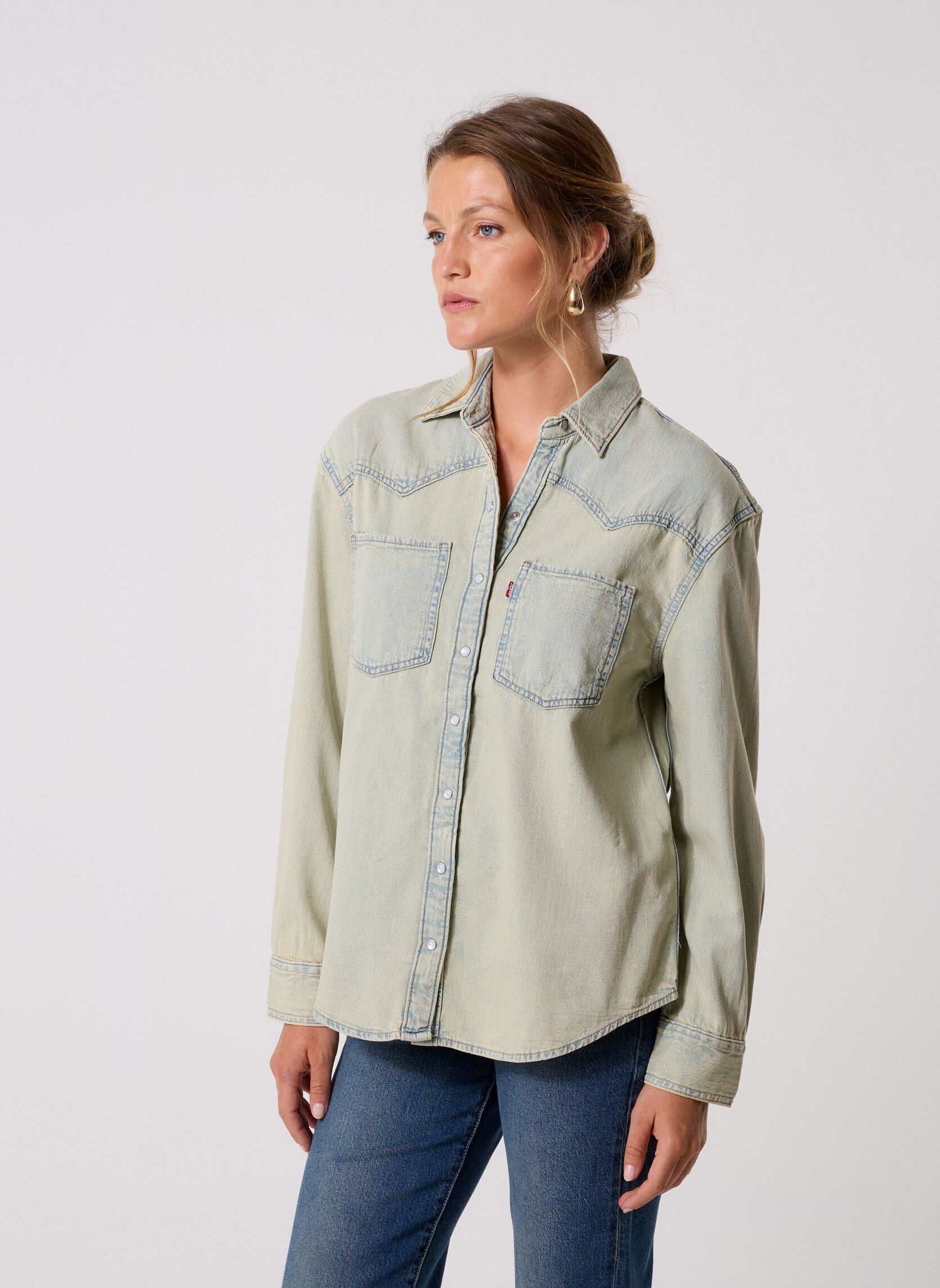 Vêtements Levi' TEODORA WESTERN SHIRT MED WORN pour