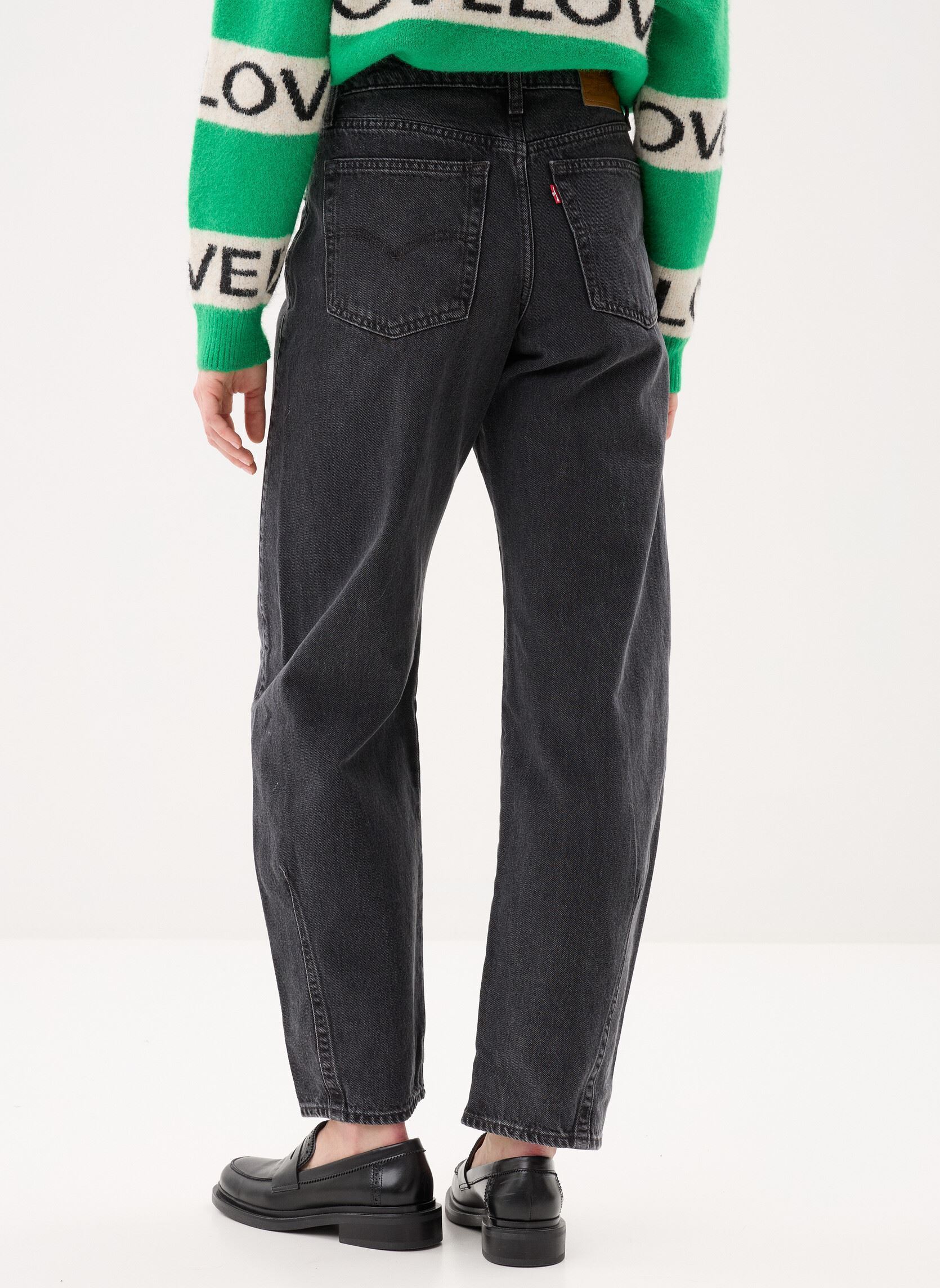 Wijde jeans / Flared Jeans BAGGY DAD BARREL DARK INDIGO - WORN IN dames zwart Levi's Wijde jeans / Flared Jeans BAGGY DAD BARREL DARK INDIGO - WORN IN dames zwart REBEL EDGE BARREL