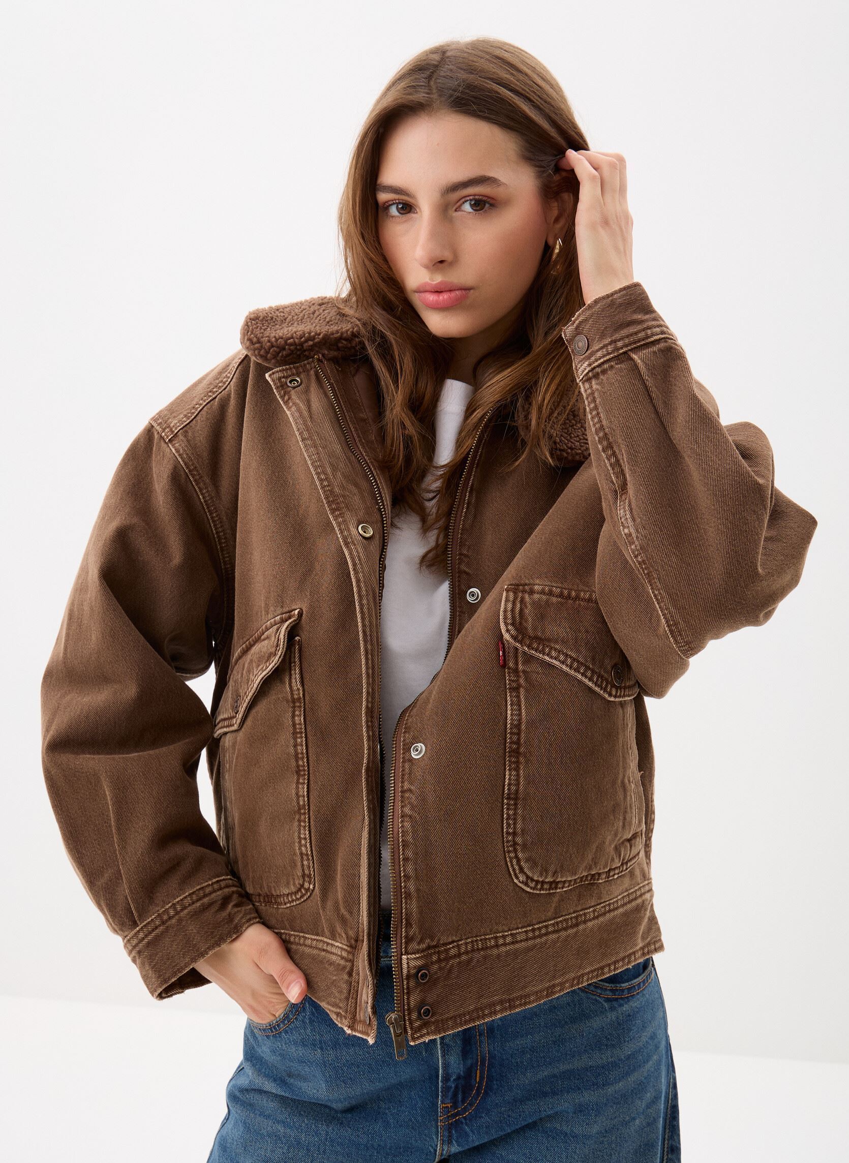Veste Bomber En Jean Levi's Taille S - Occasion En Très Bon état, Fabrication Belge