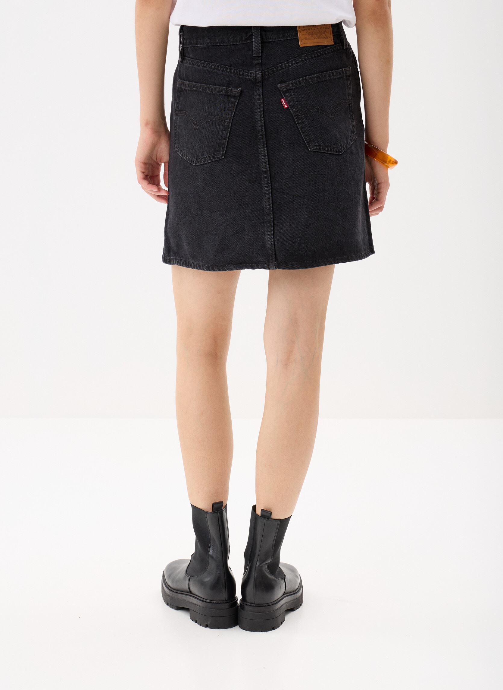 Jupes courtes RETRO BUTTON FRONT SKIRT BLACKS femme noir Levi's Jupes courtes RETRO BUTTON FRONT SKIRT BLACKS femme noir OPEN MIND