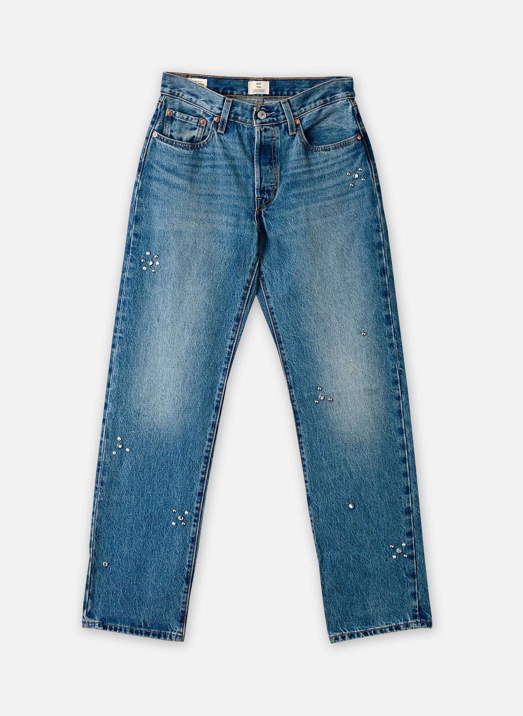 Straight Fit Jeans 501® 90S MED INDIGO - WORN IN damen blau Levi's Straight Fit Jeans 501® 90S MED INDIGO - WORN IN damen blau 90'S TRIP ON DRIP