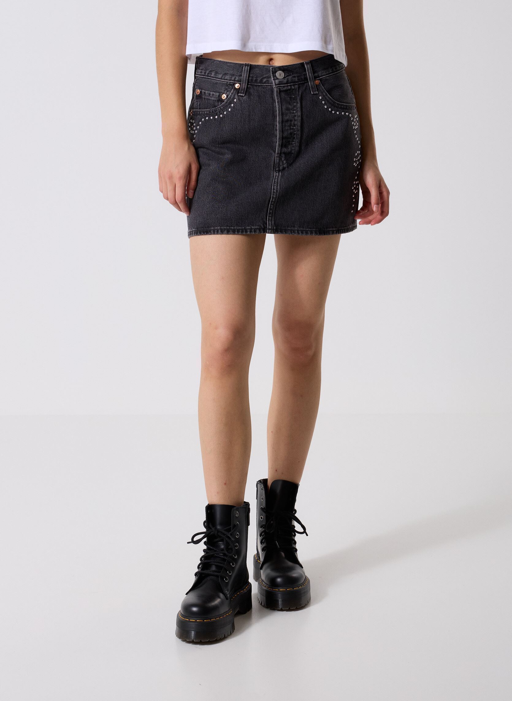 Vêtements Levi' ICON SKIRT MED WORN IN pour