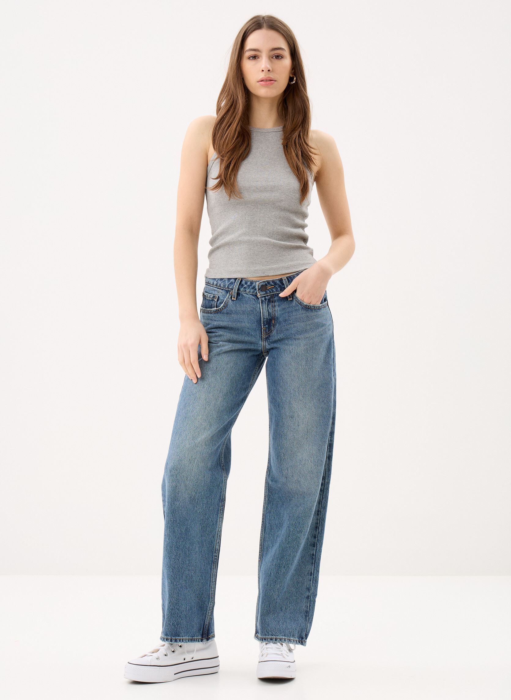 Weite Jeans LOW LOOSE MED INDIGO - WORN IN damen blau Levi's Weite Jeans LOW LOOSE MED INDIGO - WORN IN damen blau RESCUED CITY