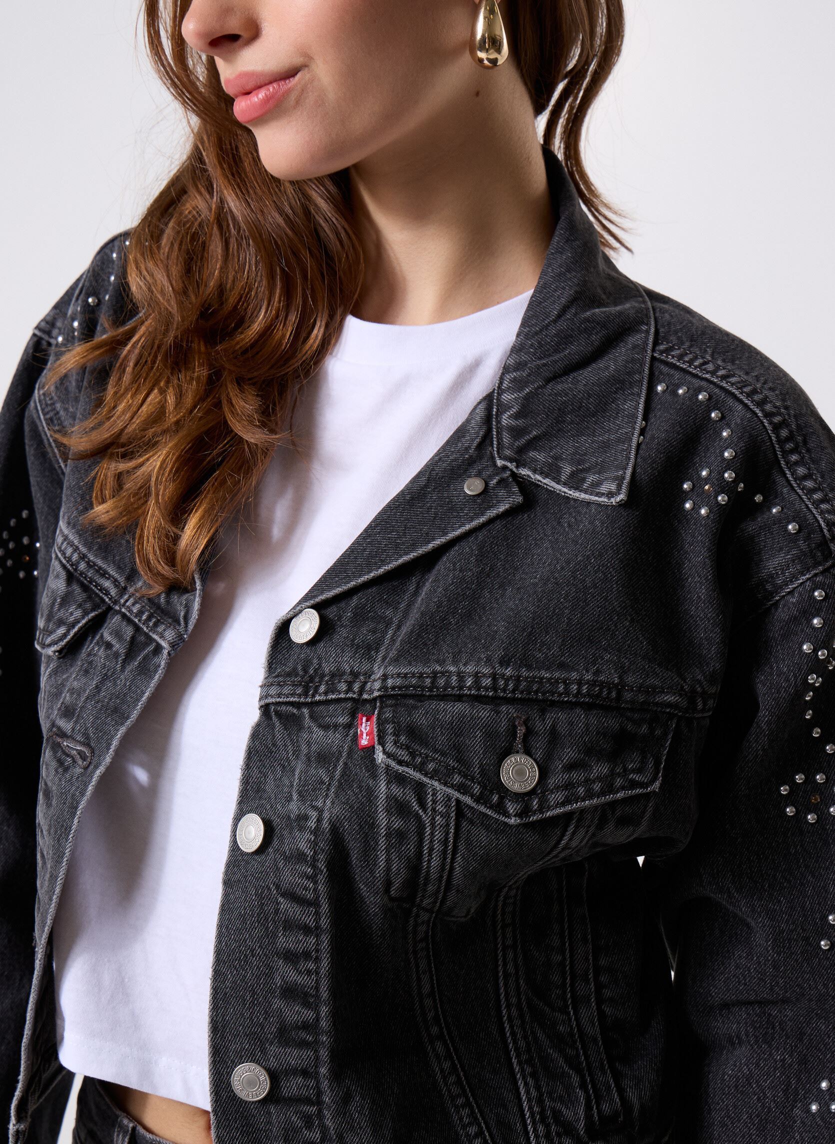Levi's® 90S TRUCKER - Spijkerjas - be kind rewind/grijs denim/greydenim