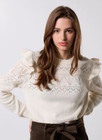 Pulls SHANE WESTERN YOKE PO WHITES femme blanc