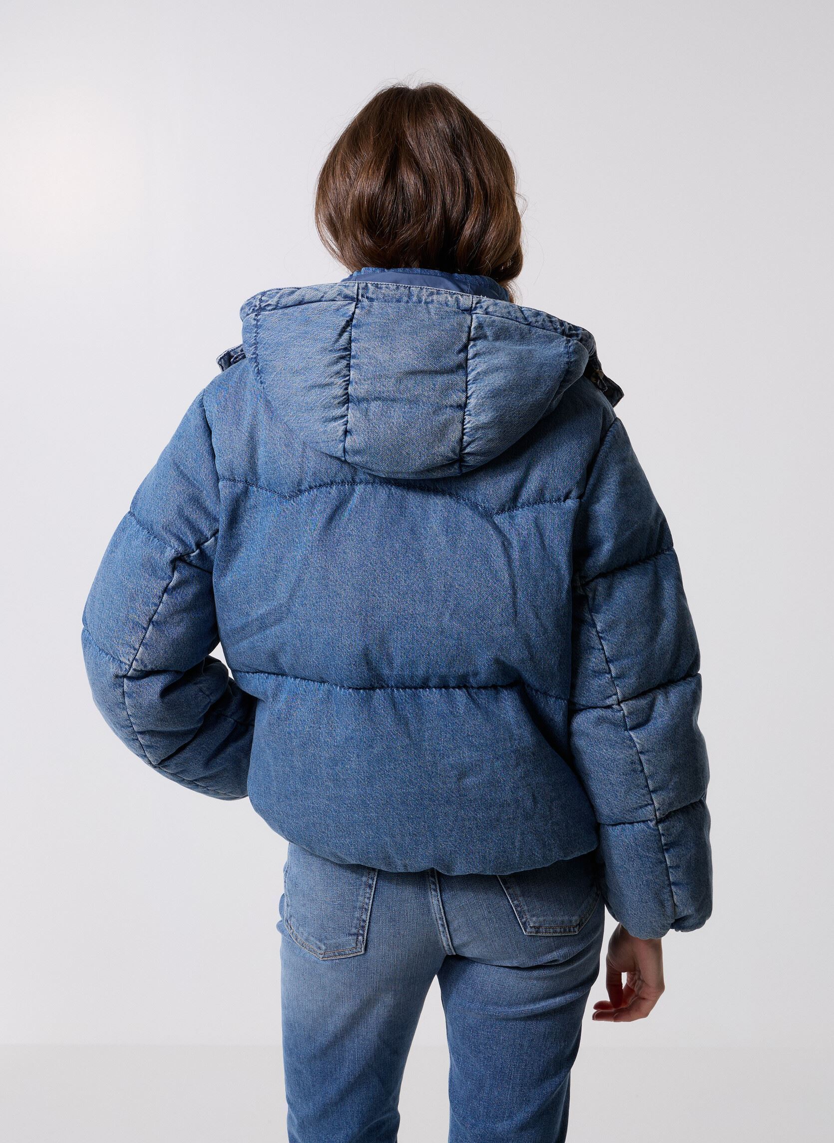 Doudounes WESTERN BUBBLE SHORTIE DARK INDIGO - WOR femme bleu Levi's Doudounes WESTERN BUBBLE SHORTIE DARK INDIGO - WOR femme bleu CITY WORN OW