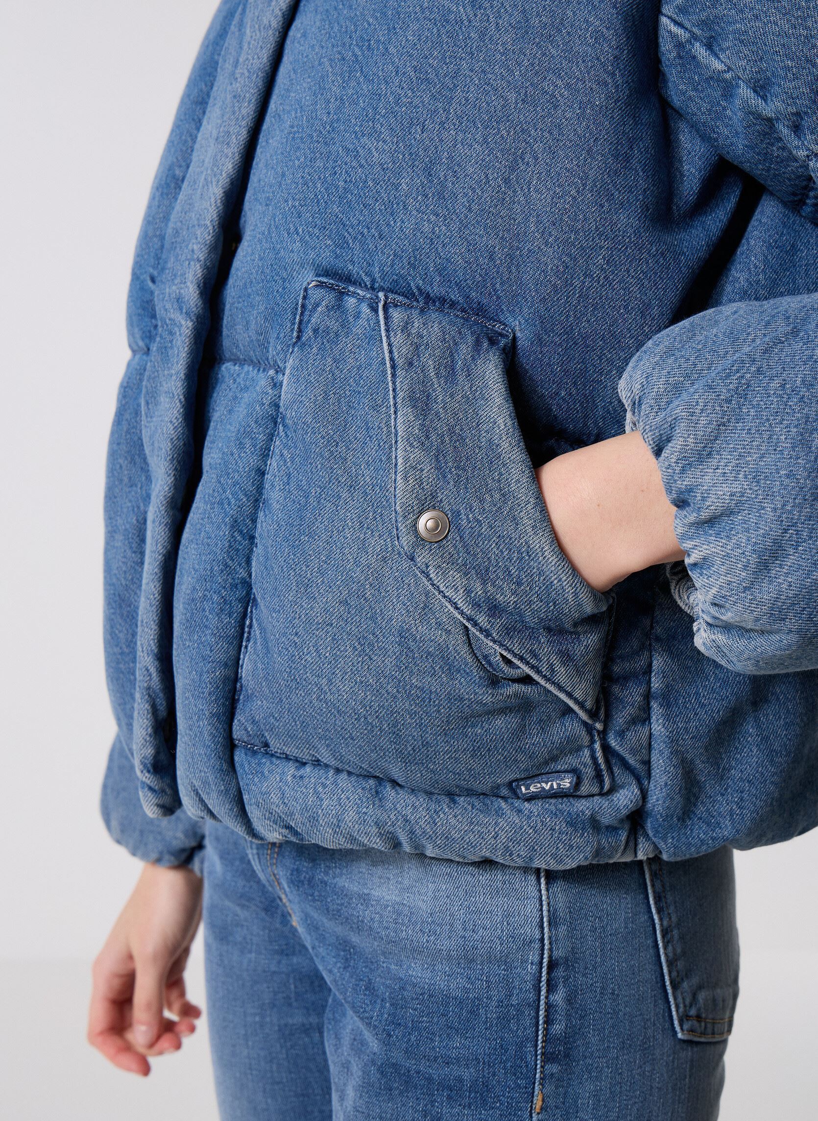 Doudounes WESTERN BUBBLE SHORTIE DARK INDIGO - WOR femme bleu Levi's Doudounes WESTERN BUBBLE SHORTIE DARK INDIGO - WOR femme bleu CITY WORN OW