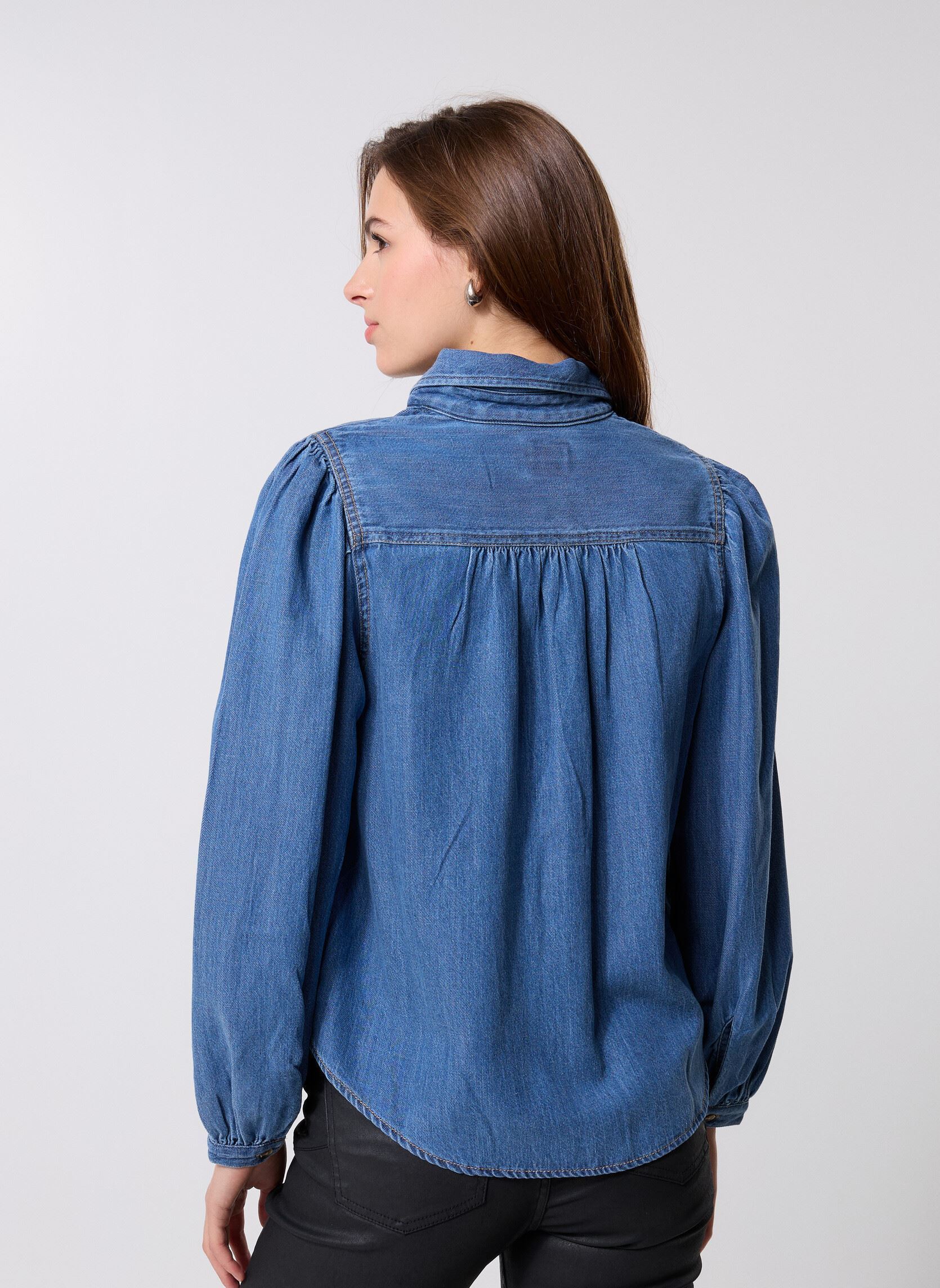 Chemises manches longues JOURNEY WSTRN FSHN SHIRT MED INDIGO - FL femme bleu Levi's Chemises manches longues JOURNEY WSTRN FSHN SHIRT MED INDIGO - FL femme bleu BRIGHT MID STONE