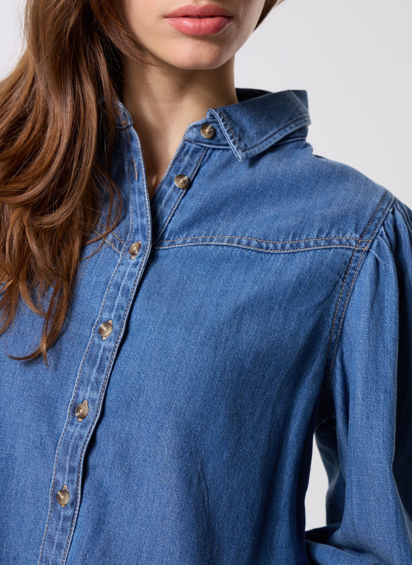 Chemises manches longues JOURNEY WSTRN FSHN SHIRT MED INDIGO - FL femme bleu Levi's Chemises manches longues JOURNEY WSTRN FSHN SHIRT MED INDIGO - FL femme bleu BRIGHT MID STONE