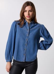 Chemises manches longues JOURNEY WSTRN FSHN SHIRT MED INDIGO - FL femme bleu Levi's Chemises manches longues JOURNEY WSTRN FSHN SHIRT MED INDIGO - FL femme bleu BRIGHT MID STONE
