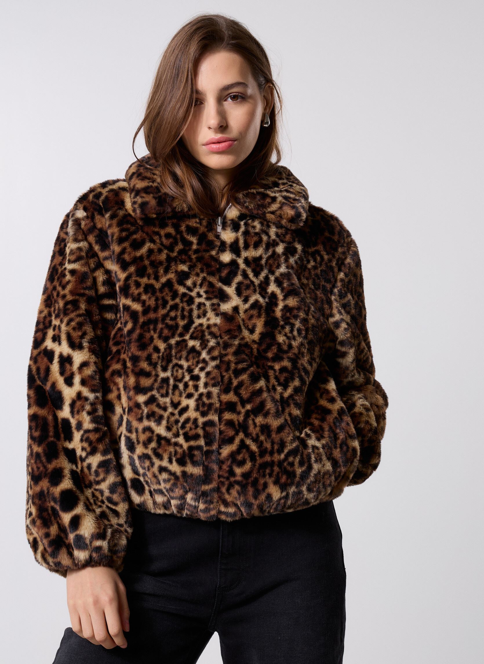 Vêtements Levi' ® ELLE SHERPA LEOPARD JKT NEUTRALS pour Femme