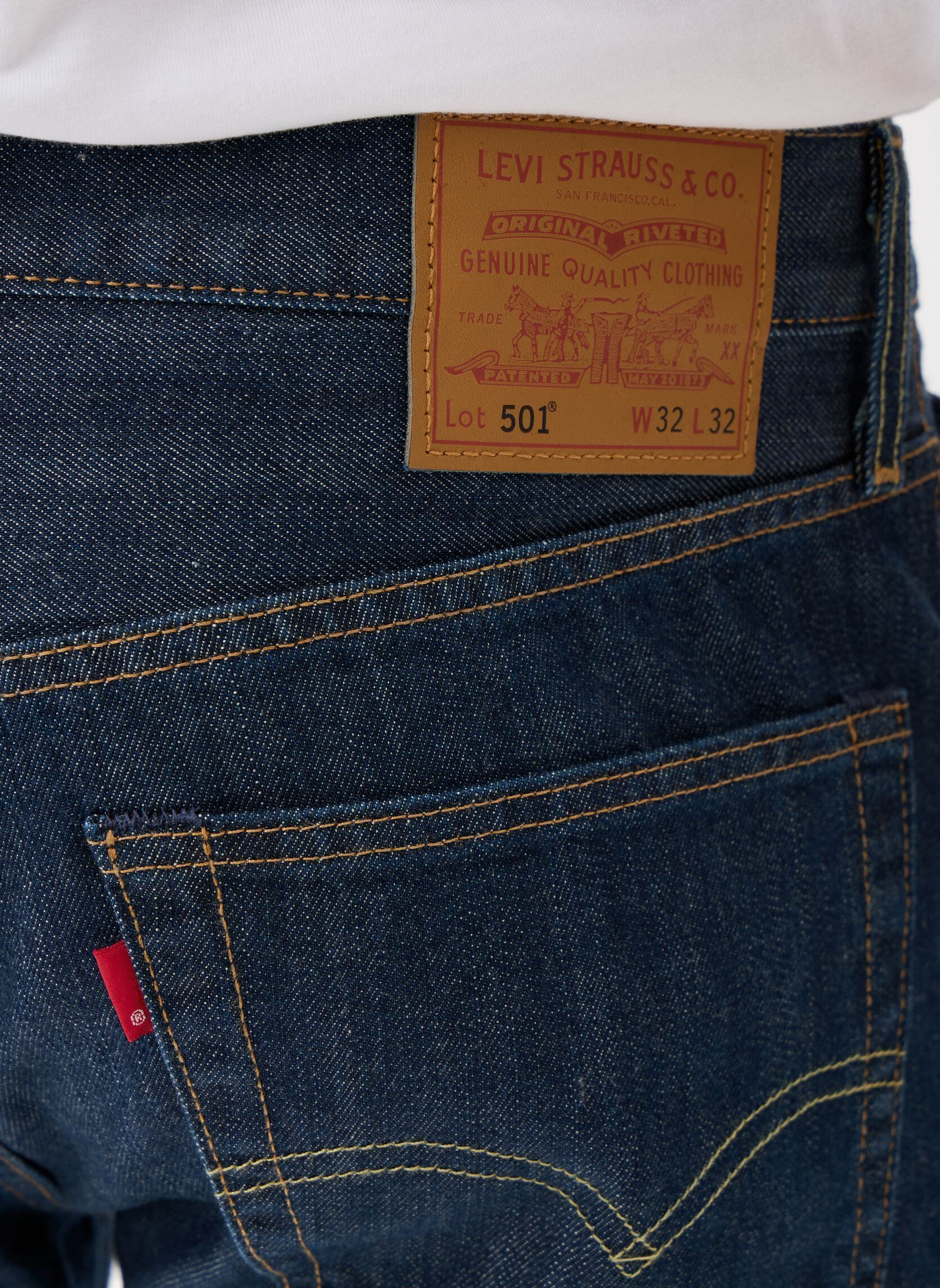 Jeans droit 501® LEVIS®ORIGINAL FIT DARK INDIGO - FL homme bleu Levi's Jeans droit 501® LEVIS®ORIGINAL FIT DARK INDIGO - FL homme bleu MEDIUM INDIGO WORN