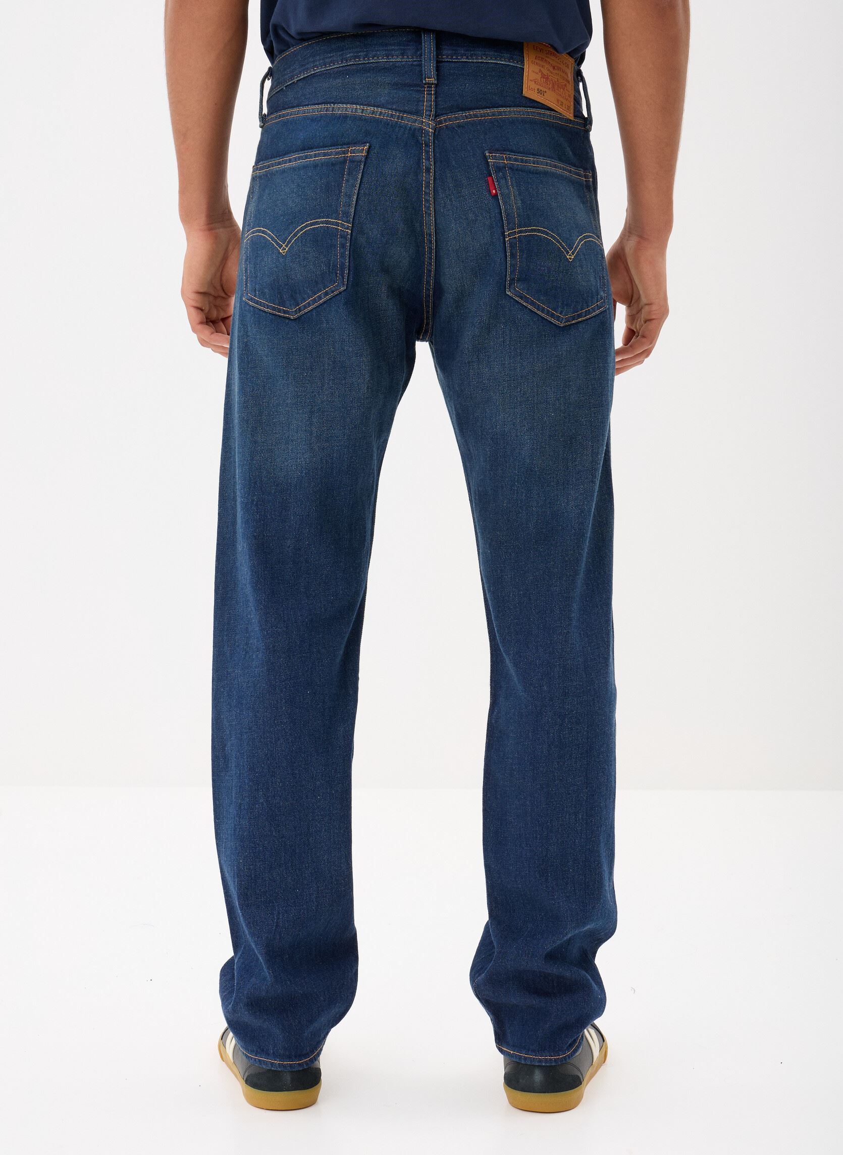 Rechte jeans / Straight Leg Jeans 501® LEVIS®ORIGINAL FIT DARK INDIGO - WO heren blauw Levi's Rechte jeans / Straight Leg Jeans 501® LEVIS®ORIGINAL FIT DARK INDIGO - WO heren blauw IT'S TIME TO GO STRE