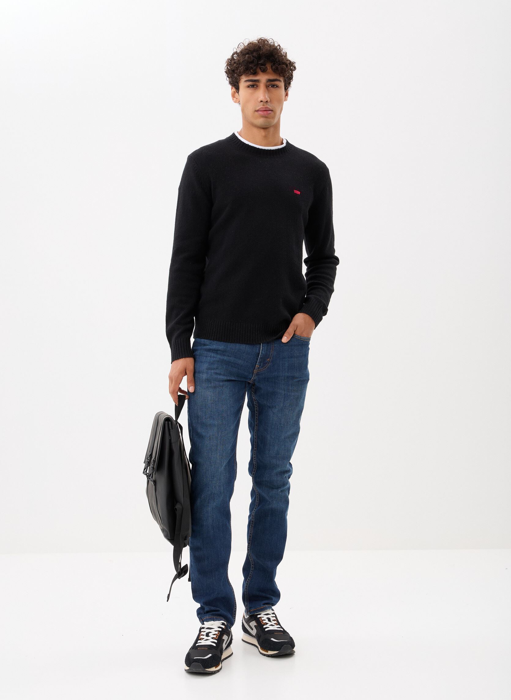 Pullover ORIGINAL HM SWEATER BLACKS herren schwarz Levi's Pullover ORIGINAL HM SWEATER BLACKS herren schwarz METEORITE