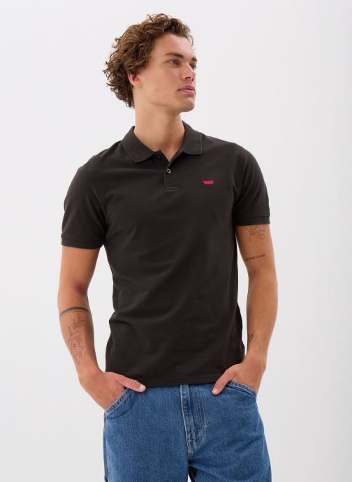 Levi's Korte mouwen polo's SLIM HOUSEMARK POLO BLACKS heren zwart