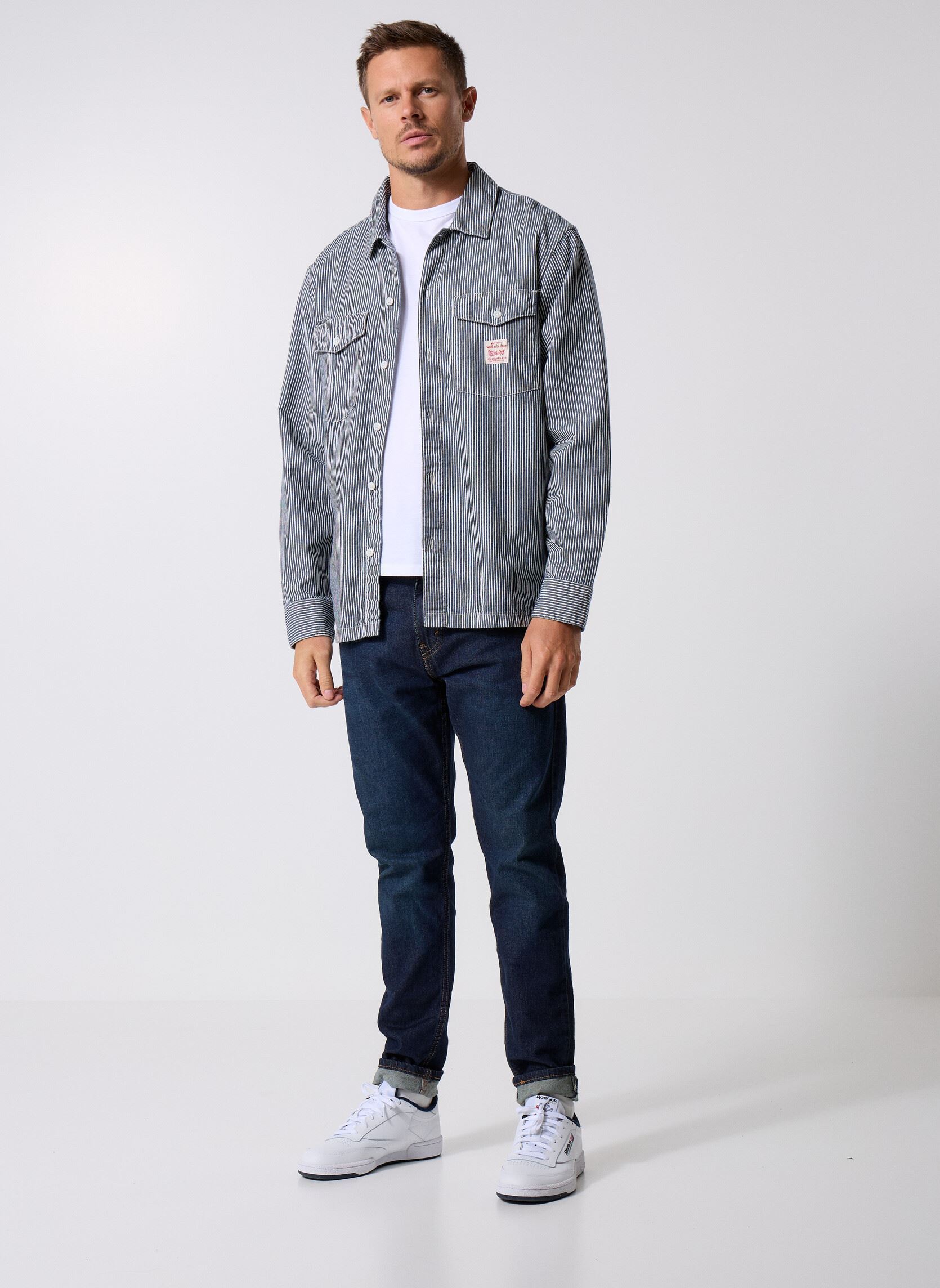Camicie LS WORKER DARK INDIGO - FLAT FINISH uomo blu Levi's Camicie LS WORKER DARK INDIGO - FLAT FINISH uomo blu WASHINGTON STRIPE II