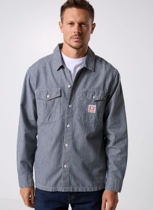 Levi's Chemises LS WORKER DARK INDIGO - FLAT FINISH homme bleu