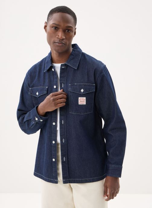 Levi's Hemden LS WORKER DARK INDIGO - FLAT FINISH herren blau