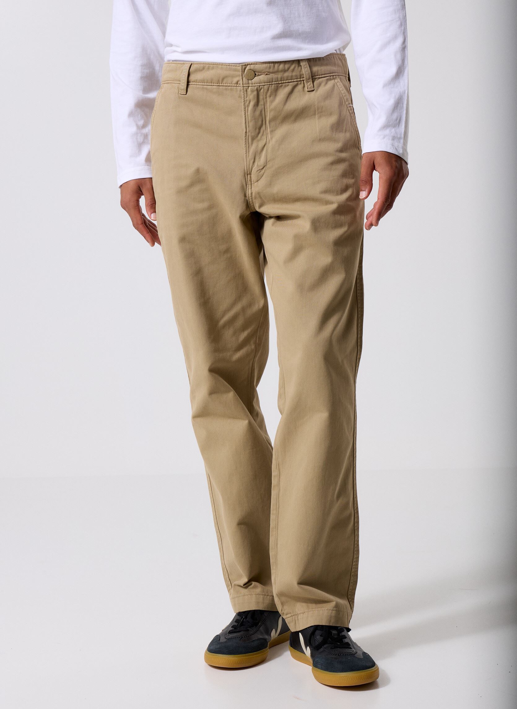 Pantalon chino droit en coton - vue 3