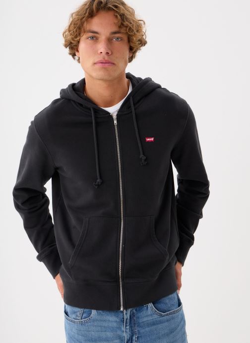 Levi's Sweaters met rits THE ORIGINAL HM ZIP UP BLACKS heren zwart