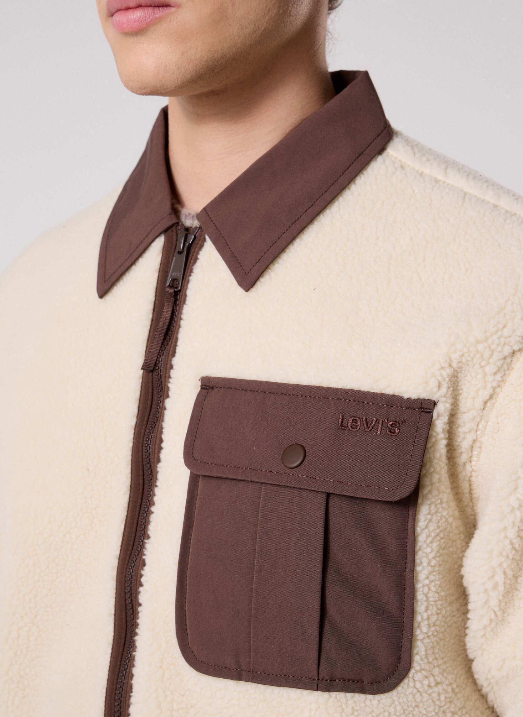 Vestes JOONIE SHERPA JACKET NEUTRALS homme blanc Levi's Vestes JOONIE SHERPA JACKET NEUTRALS homme blanc Oatmeal