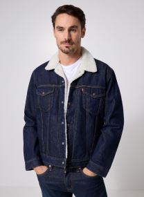 Vestes TYPE 3 SHERPA TRUCKER DARK INDIGO - FLAT homme bleu Levi's Vestes TYPE 3 SHERPA TRUCKER DARK INDIGO - FLAT homme bleu GIVE IT A RINSE SHER