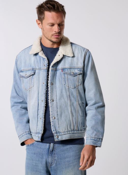Levi's Vestes TYPE 3 SHERPA TRUCKER LIGHT INDIGO - WOR homme bleu