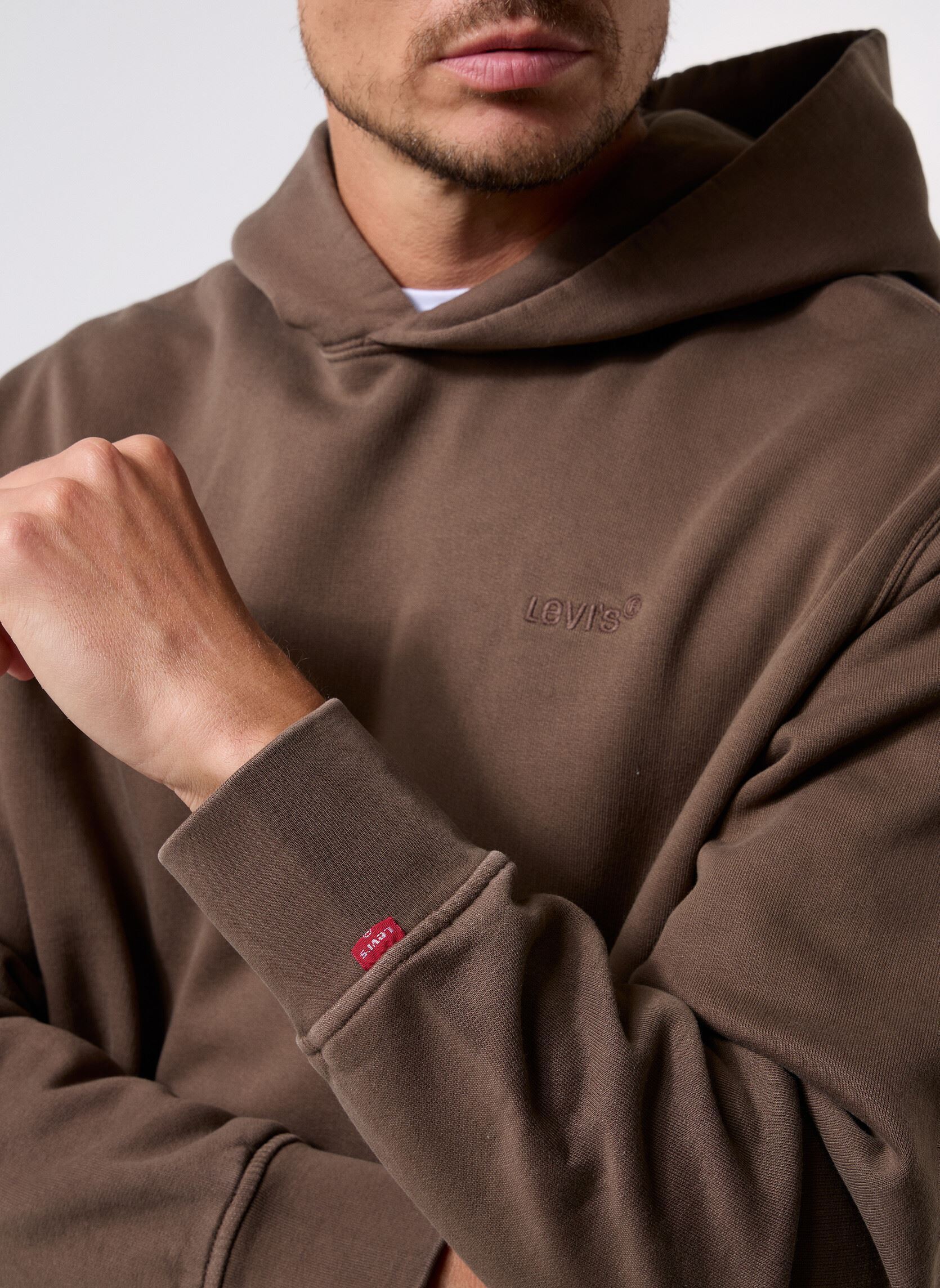 Kapuzenpullover THE AUTHENTIC HOODIE BROWNS herren braun Levi's Kapuzenpullover THE AUTHENTIC HOODIE BROWNS herren braun GARMENT DYE KHAKI GR