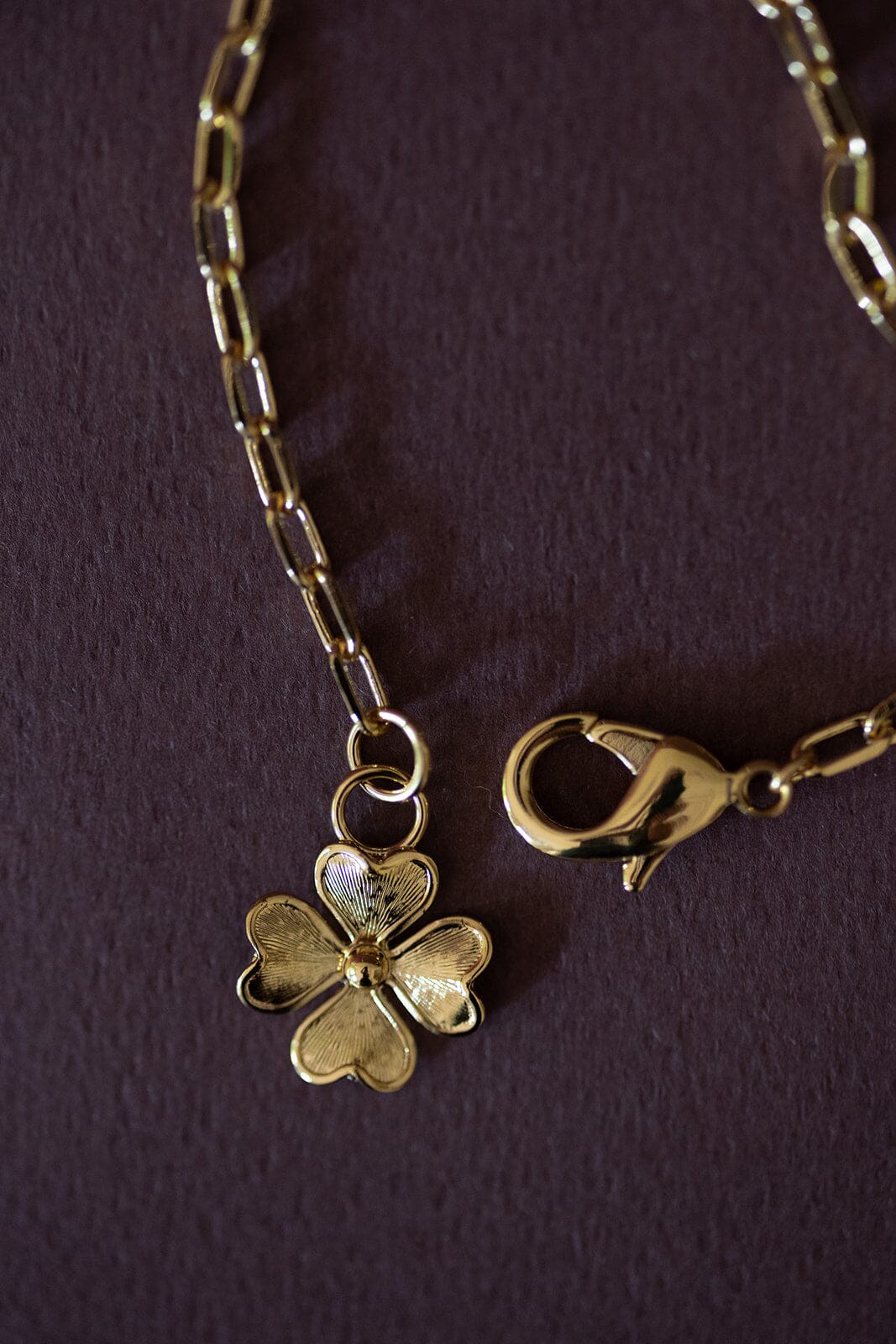Bracelet Déclaration Femme Trèfle Cœurs Doré - Bijoux Des Lys - Longueur Ajustable - Neuf Avec étiquettes