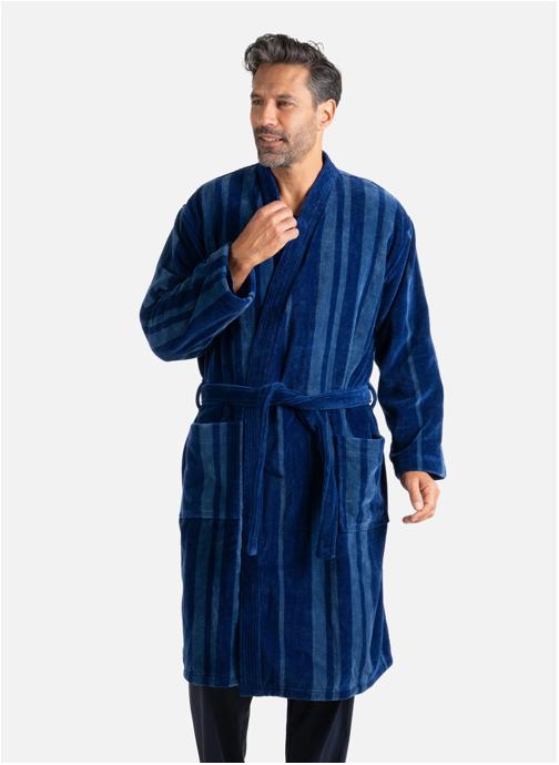 Eminence Robes de chambre PEIGNOIR EPONGE homme bleu