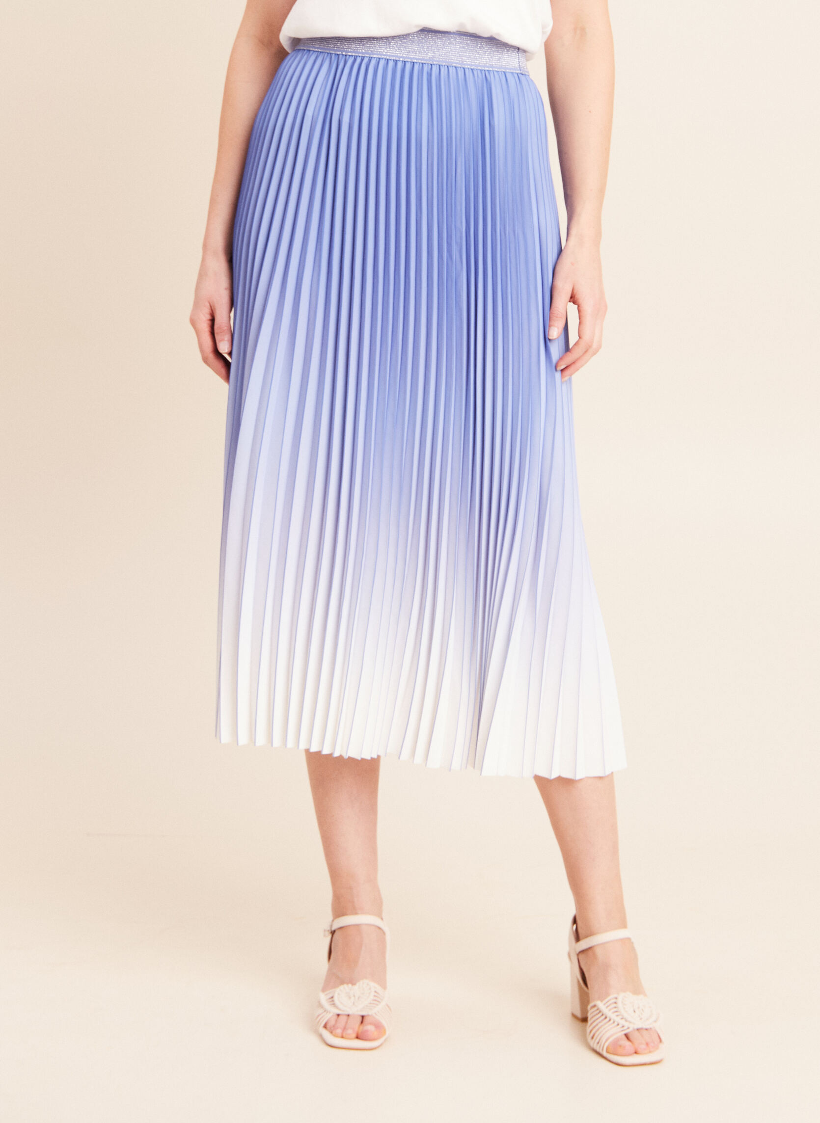 Jupes mi-longues JECELESTE femme bleu Bréal Jupes mi-longues JECELESTE femme bleu Bleu