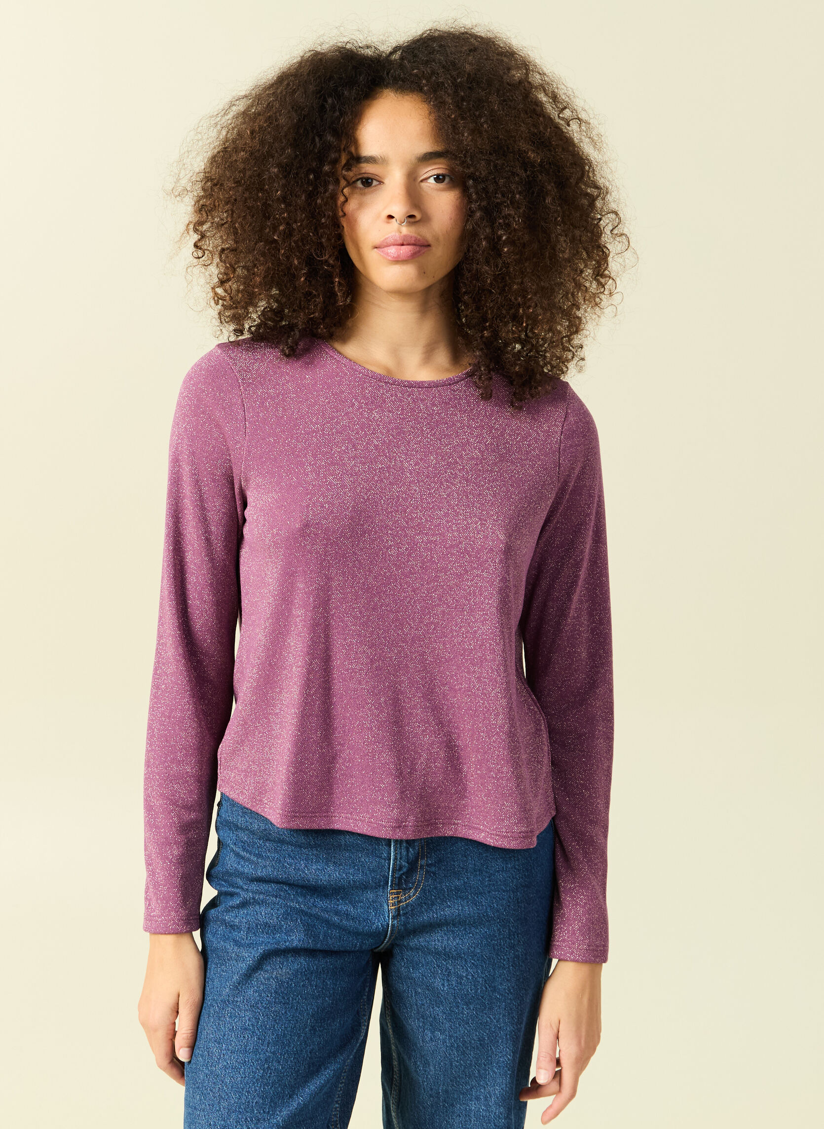 Tee-shirt Bonobo à Bouclettes - Taille M, Couleur Bleu - Très Bon état