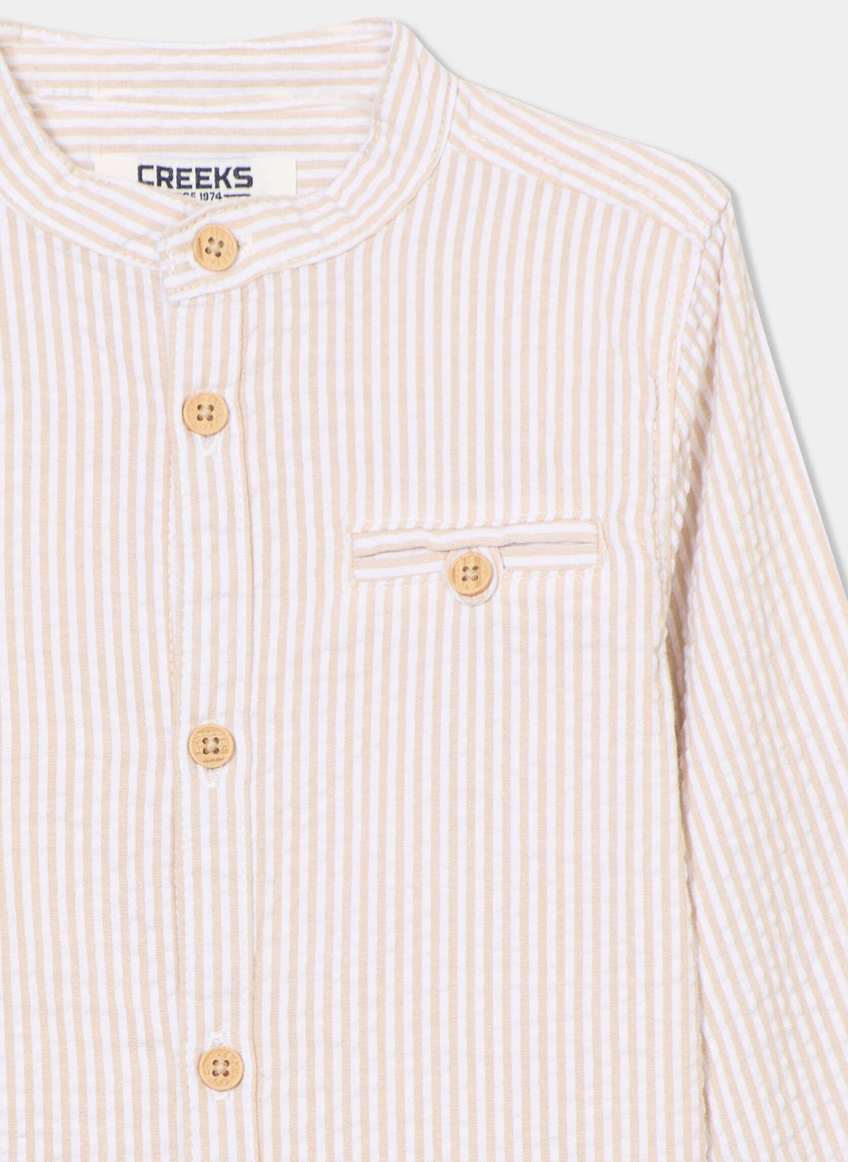 Chemises CREB1_CHEURTFIL_NEW garçon beige CREEKS Chemises CREB1_CHEURTFIL_NEW garçon beige Beige