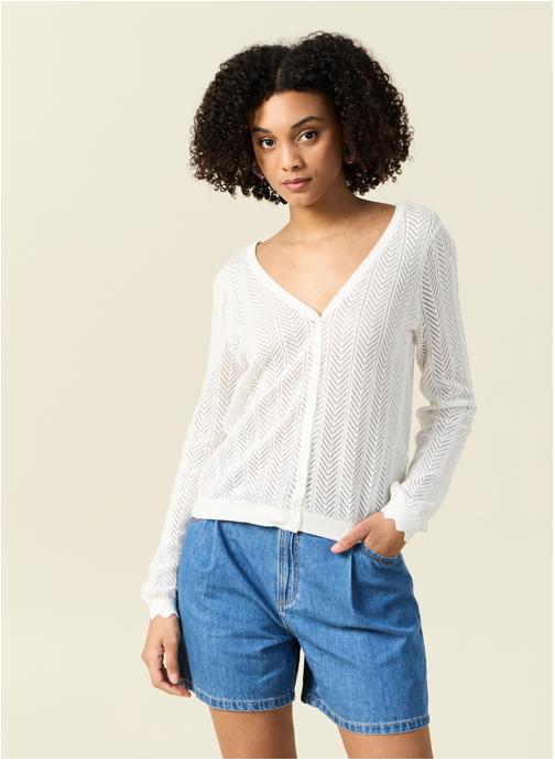 Bonobo Pulls Pulls basiques - AJOUEMIF femme blanc