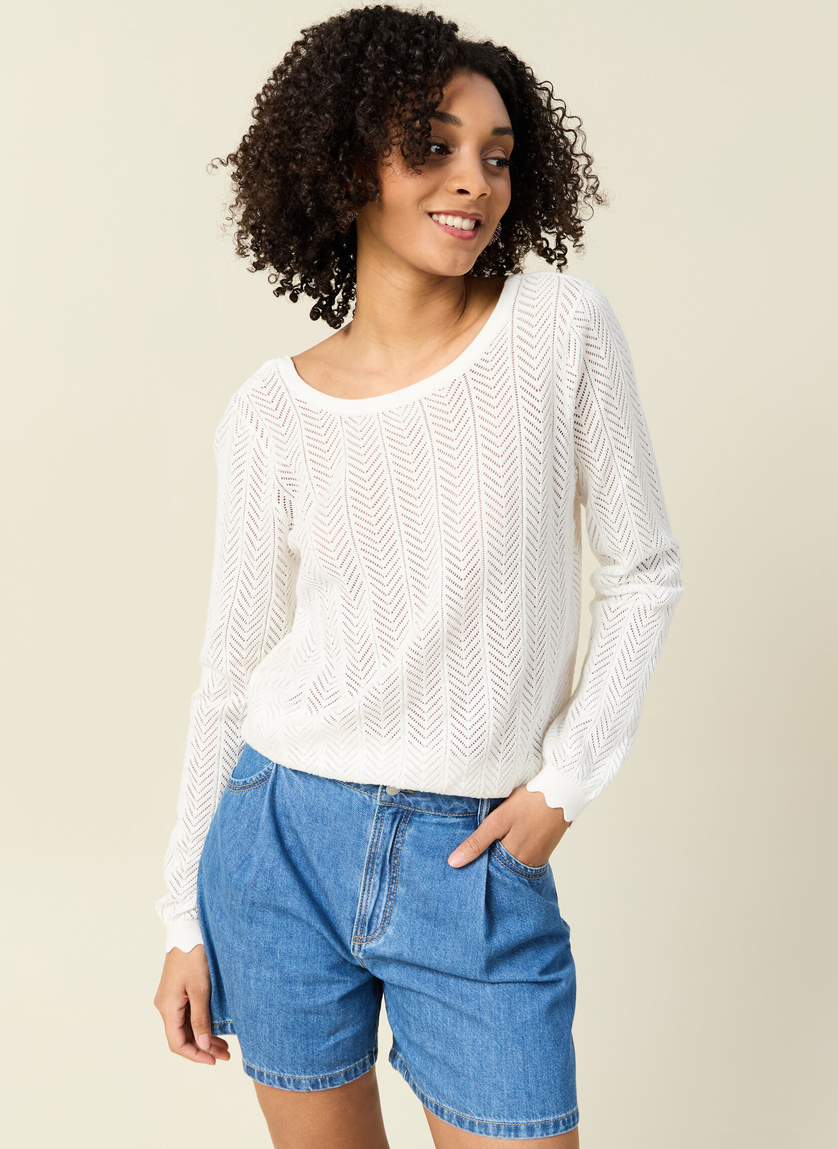 Pulls Pulls basiques - AJOUEMIF femme blanc Bonobo Pulls Pulls basiques - AJOUEMIF femme blanc Blanc