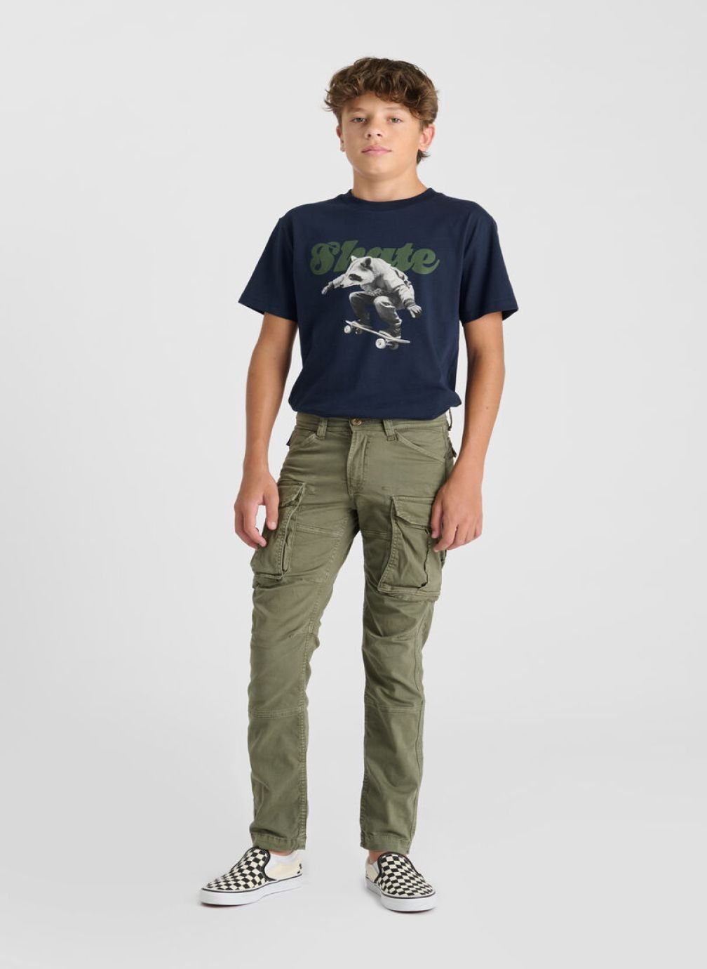 Cargo Jogger Garçon Pantalon Cargo Garçon LAUSONS - Jogger Multi-poches, Taille élastique Jogging Enfant Poches