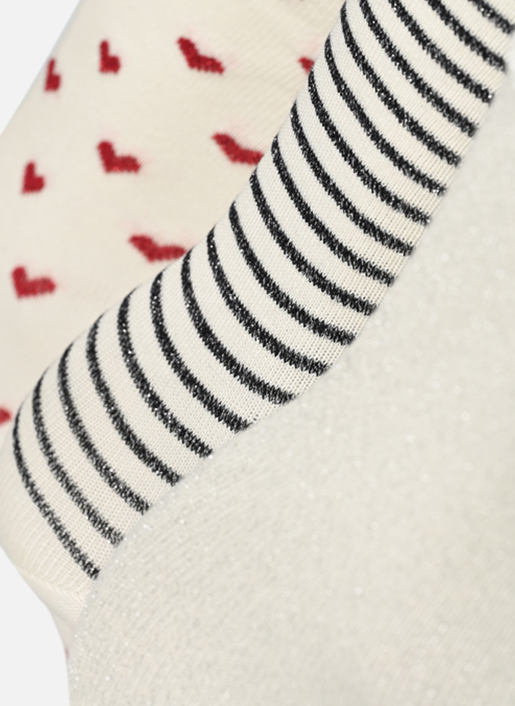 Chaussettes Lot de 3 paires chaussettes Femme cœur femme blanc Sarenza Wear Chaussettes Lot de 3 paires chaussettes Femme cœur femme blanc BLANC BLANC BLANC
