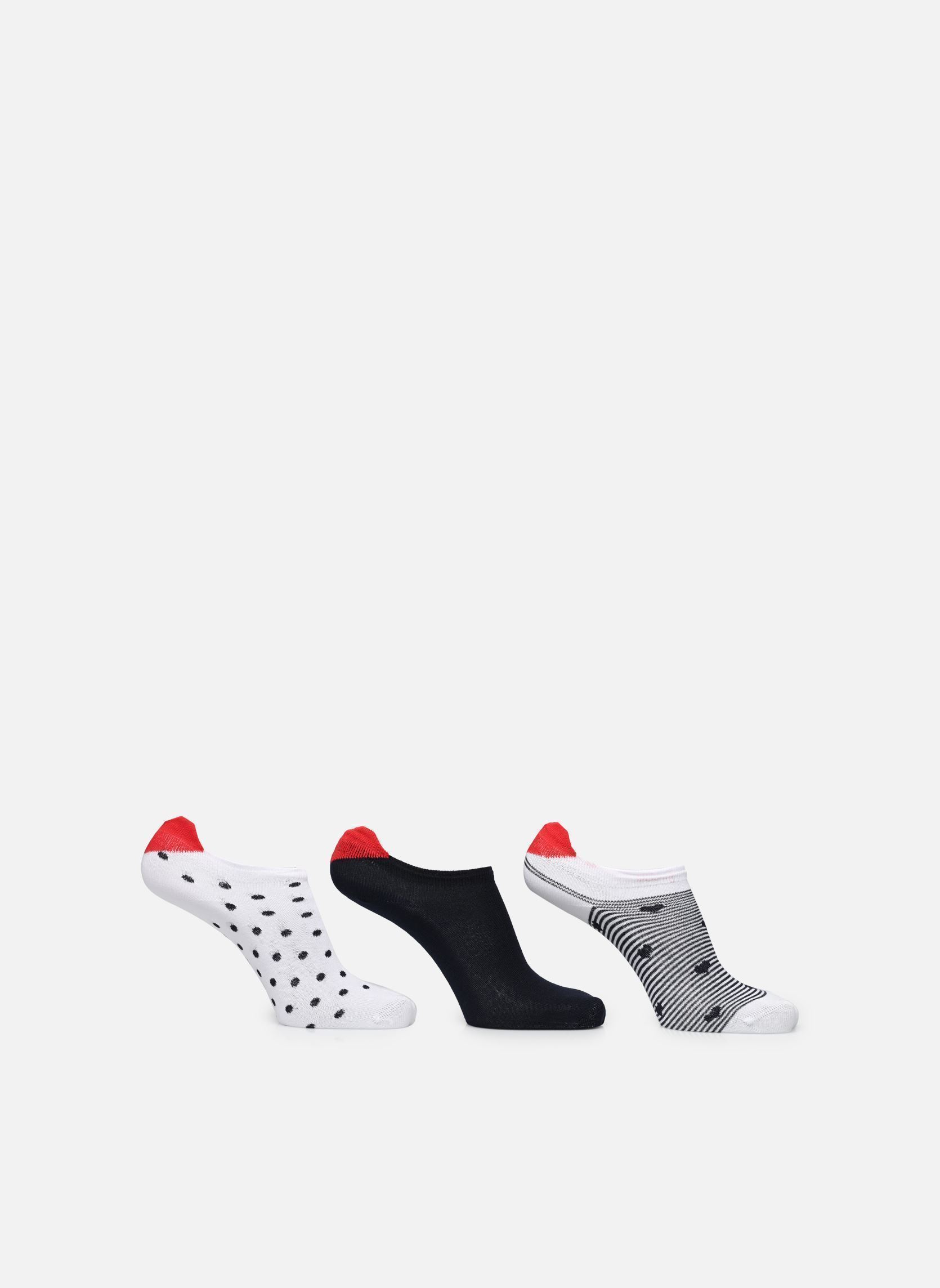 Chaussettes Lot de 3 paires socquette Femme cœur femme bleu Sarenza Wear Chaussettes Lot de 3 paires socquette Femme cœur femme bleu MARINE