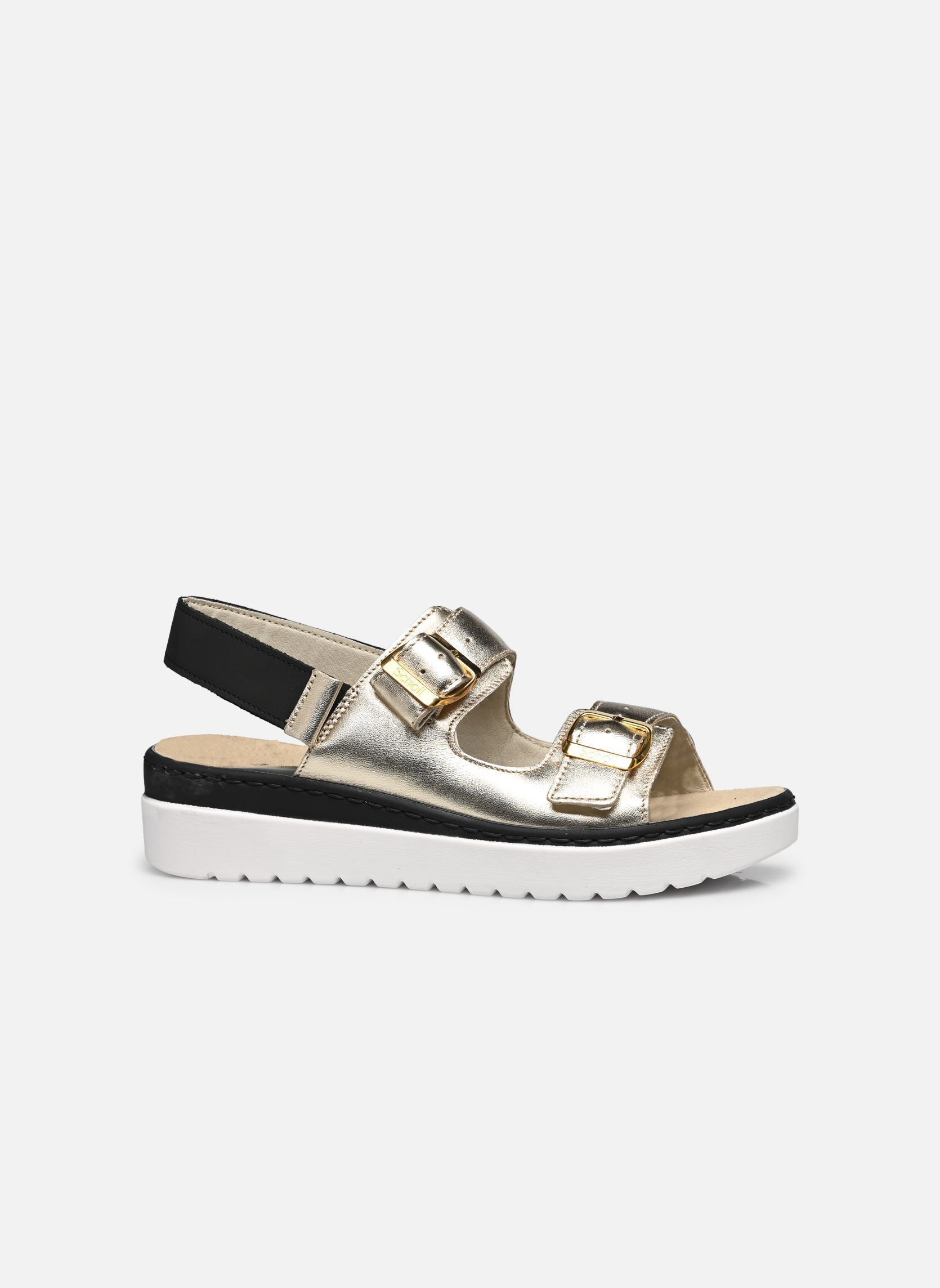 Sandales compensées et plateformes Camaiore Buckle B/S comfort femme or et bronze Scholl Sandales compensées et plateformes Camaiore Buckle B/S comfort femme or et bronze Platinum/Black