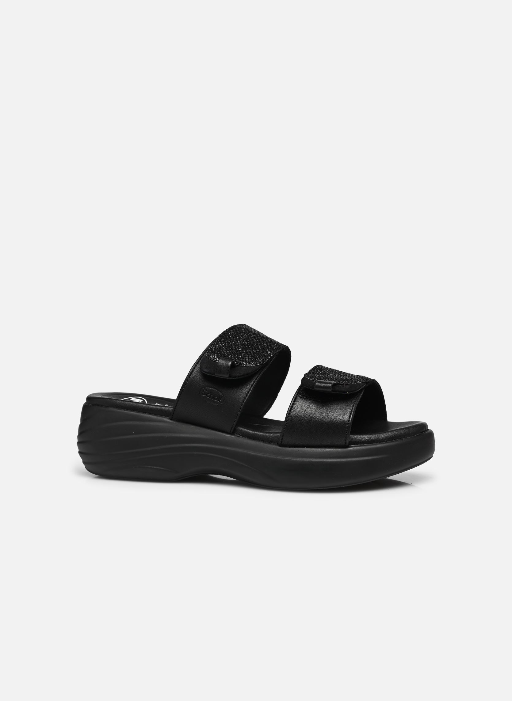Pantoletten und Clogs Aura 2 Straps comfort damen schwarz Scholl Pantoletten und Clogs Aura 2 Straps comfort damen schwarz Black