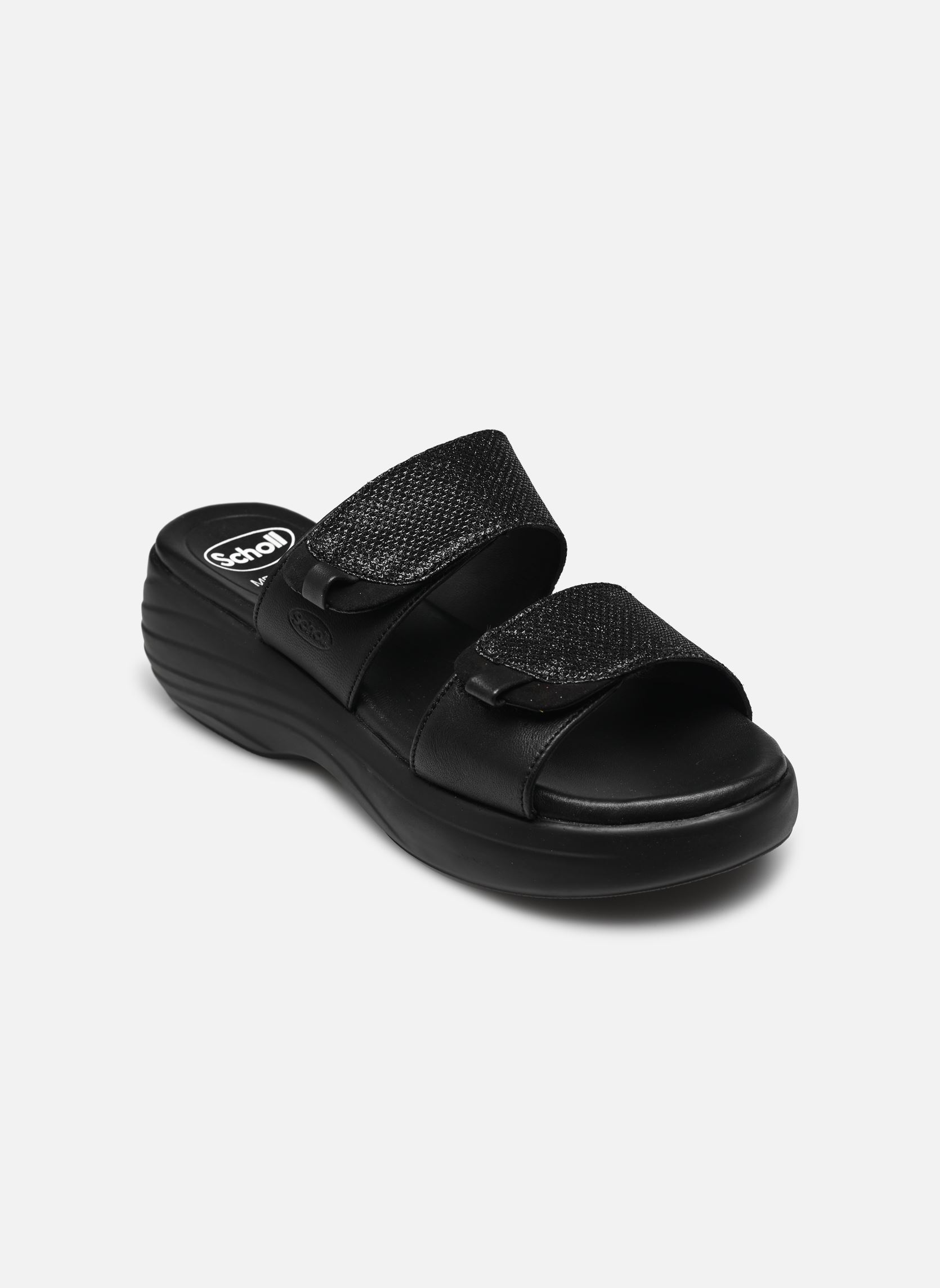 Pantoletten und Clogs Aura 2 Straps comfort damen schwarz Scholl Pantoletten und Clogs Aura 2 Straps comfort damen schwarz Black