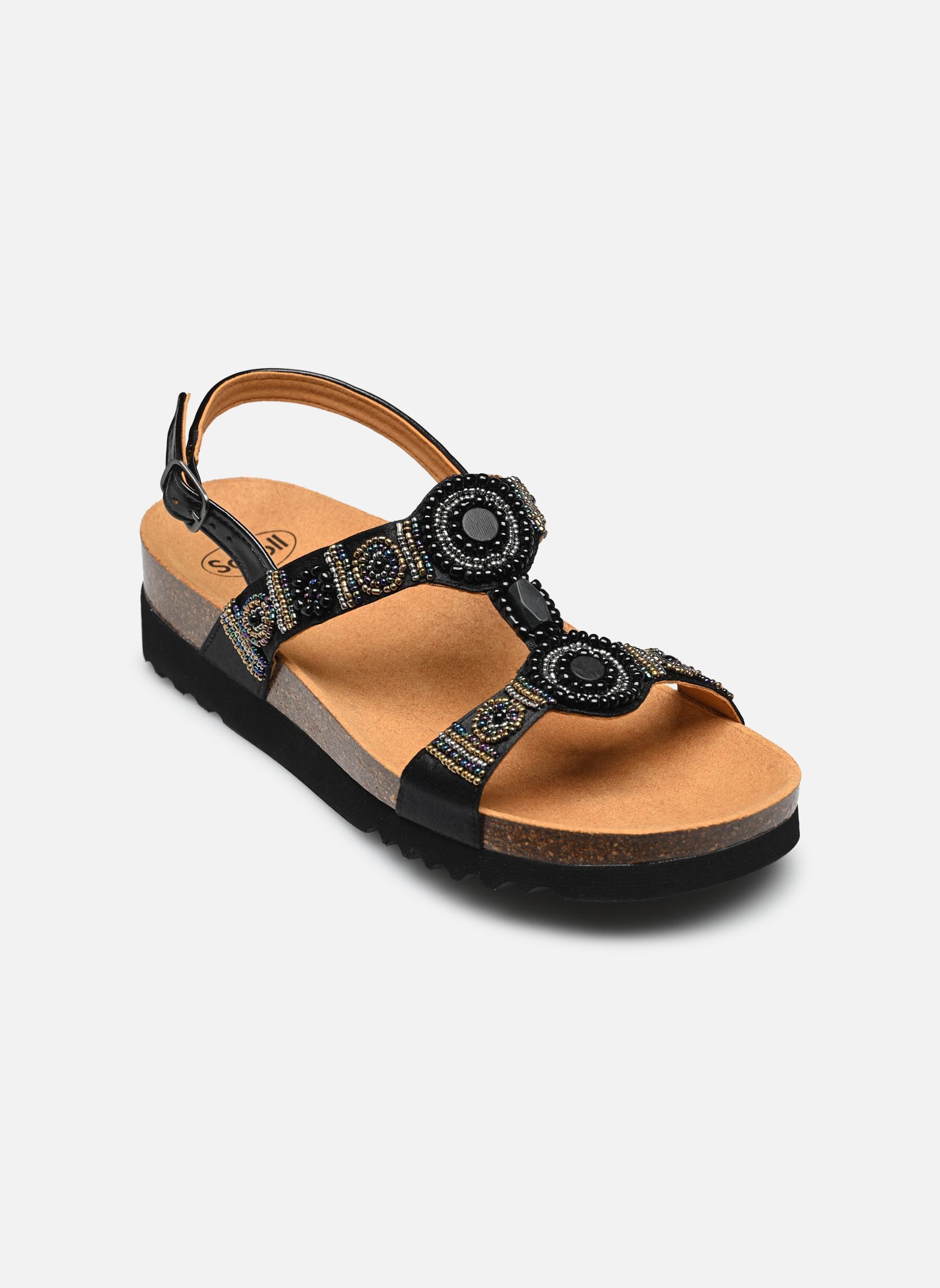 Sandales compensées et plateformes Bogota' Sandal comfort femme noir Scholl Sandales compensées et plateformes Bogota' Sandal comfort femme noir BLACK/GOLD