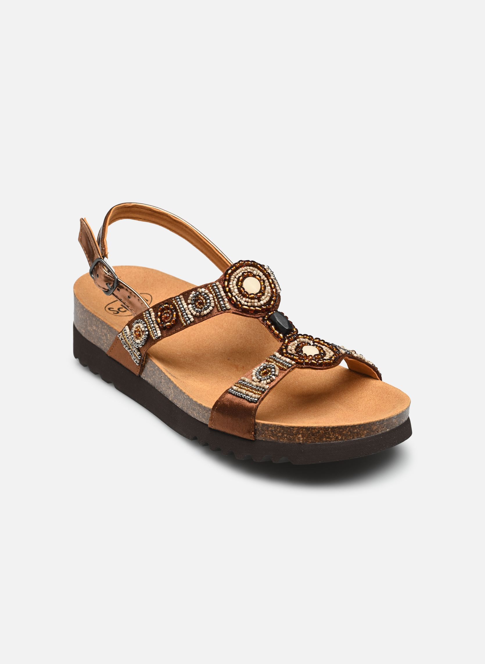 Sandalen met sleehak en plateau Bogota' Sandal comfort dames bruin Scholl Sandalen met sleehak en plateau Bogota' Sandal comfort dames bruin BROWN