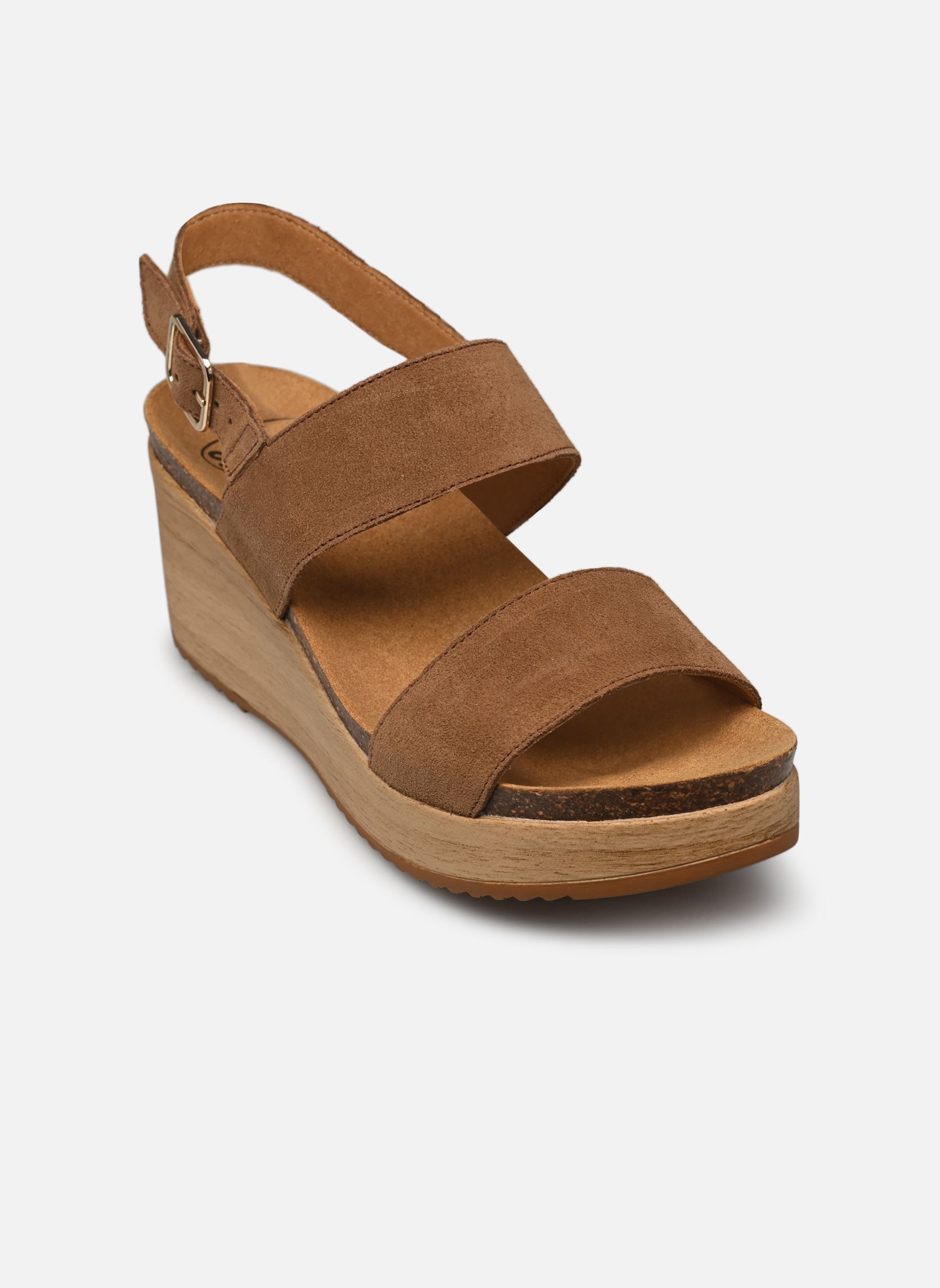 Sandalen met sleehak en plateau Zante comfort dames bruin Scholl Sandalen met sleehak en plateau Zante comfort dames bruin Brown