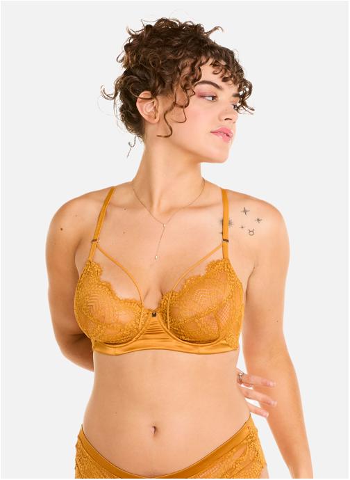 Camille Cerf & Pomm'Poire Brassières Soutien-gorge corbeille moutarde Effrontée femme jaune